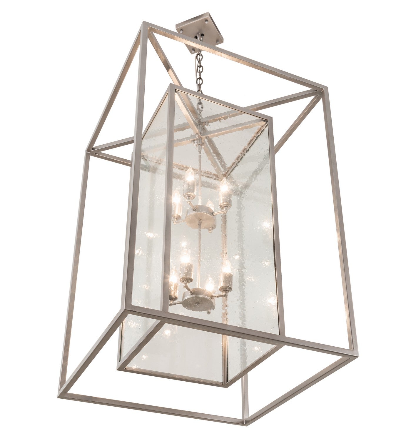 Meyda Tiffany - 215322 - Eight Light Pendant - Kitzi Box - Nickel Powder Coat