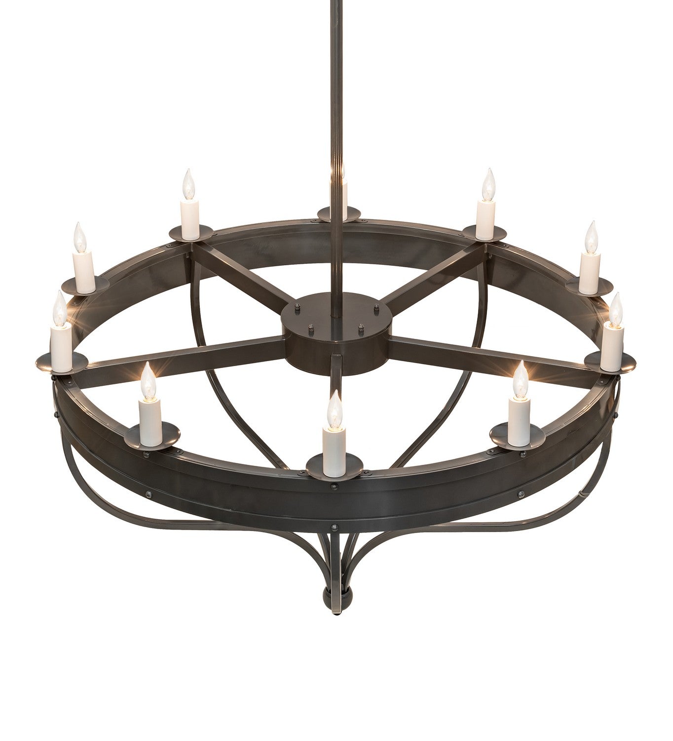 Meyda Tiffany - 215483 - Ten Light Chandelier - Parnella - Charcoal Grey