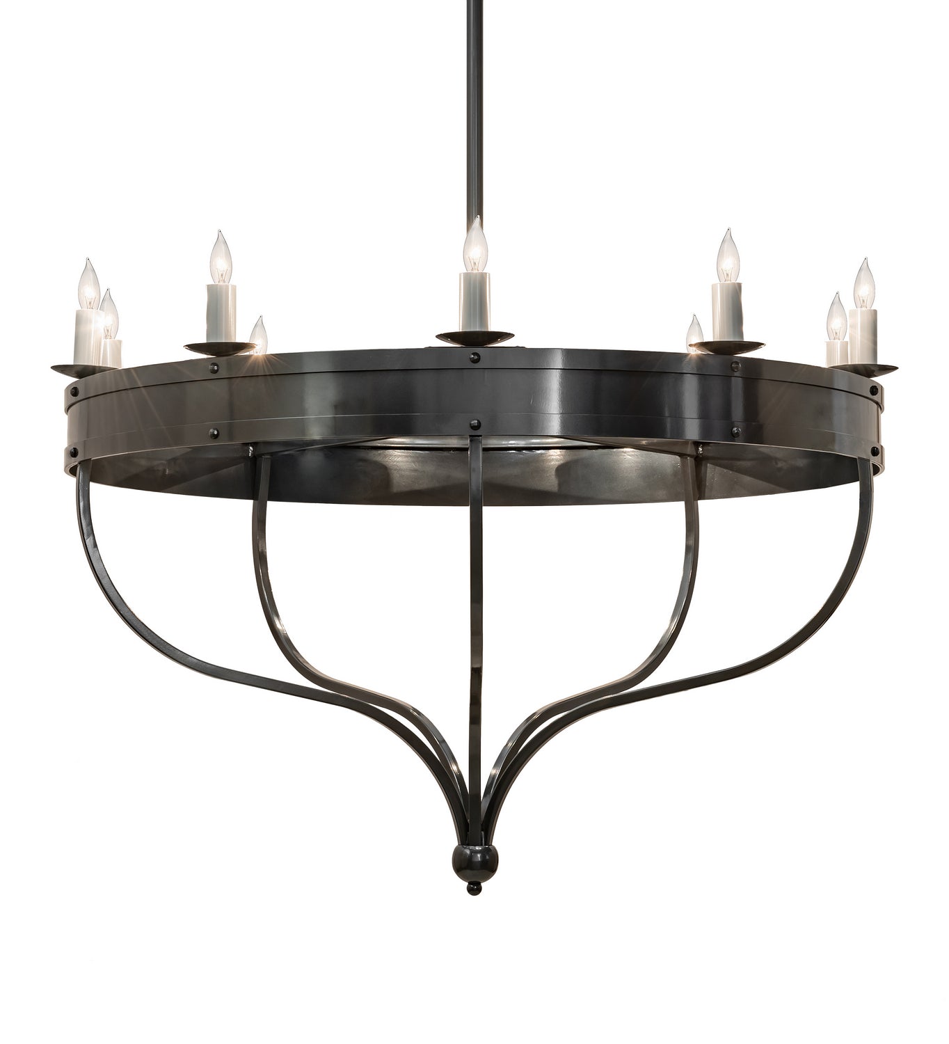 Meyda Tiffany - 215483 - Ten Light Chandelier - Parnella - Charcoal Grey