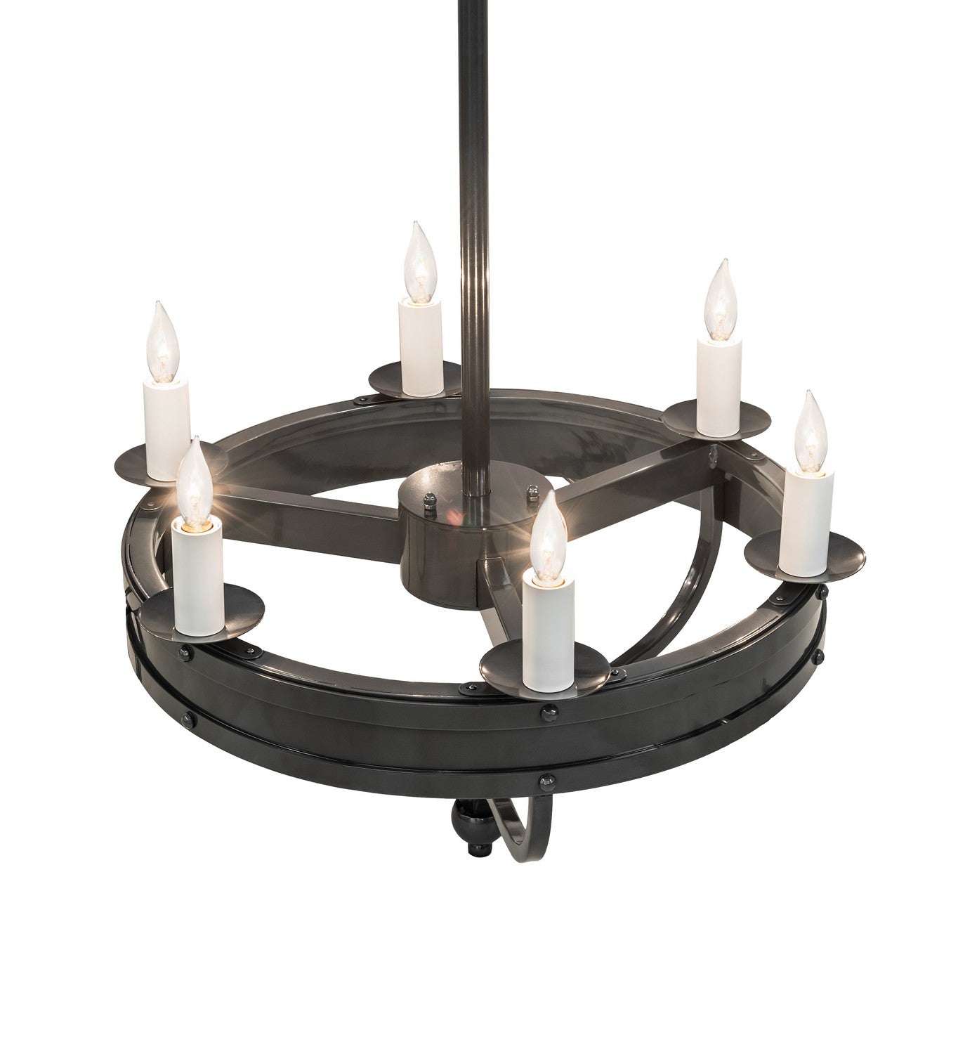 Meyda Tiffany - 215651 - Six Light Chandelier - Parnella - Charcoal Grey