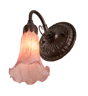 Meyda Tiffany - 216932 - One Light Wall Sconce - Pink Pond Lily - Mahogany Bronze