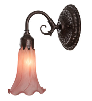 Meyda Tiffany - 216932 - One Light Wall Sconce - Pink Pond Lily - Mahogany Bronze