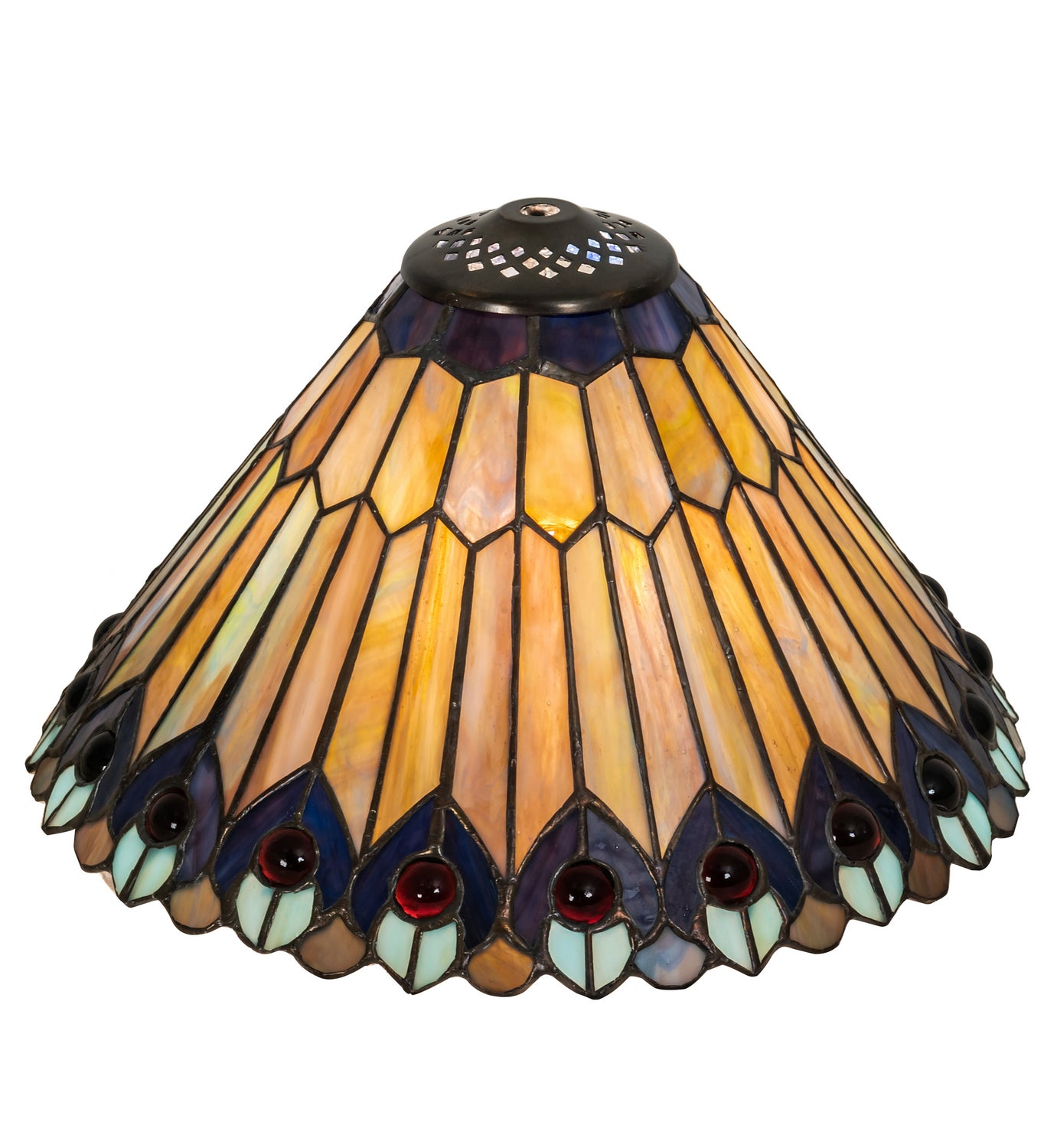 Meyda Tiffany - 26311 - Shade - Tiffany Jeweled Peacock - Antique Copper