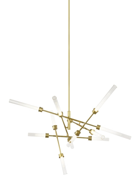 Visual Comfort Modern - 700LNG12ANB-LED930 - LED Chandelier - Linger - Natural Brass