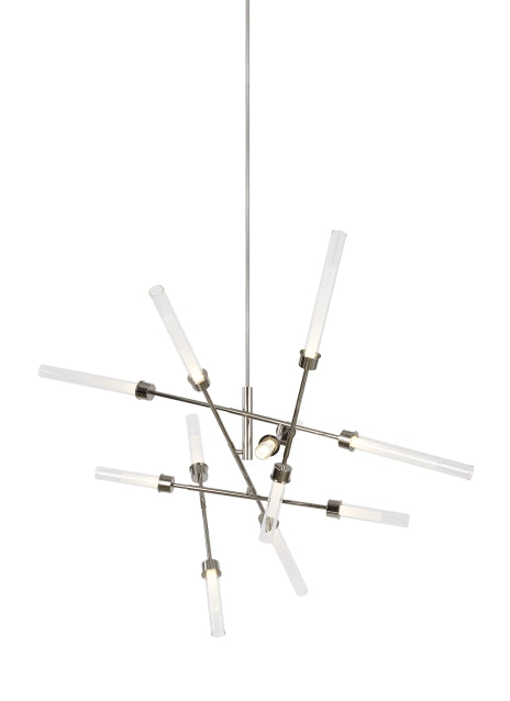 Visual Comfort Modern - 700LNG12AN-LED930 - LED Chandelier - Linger - Polished Nickel