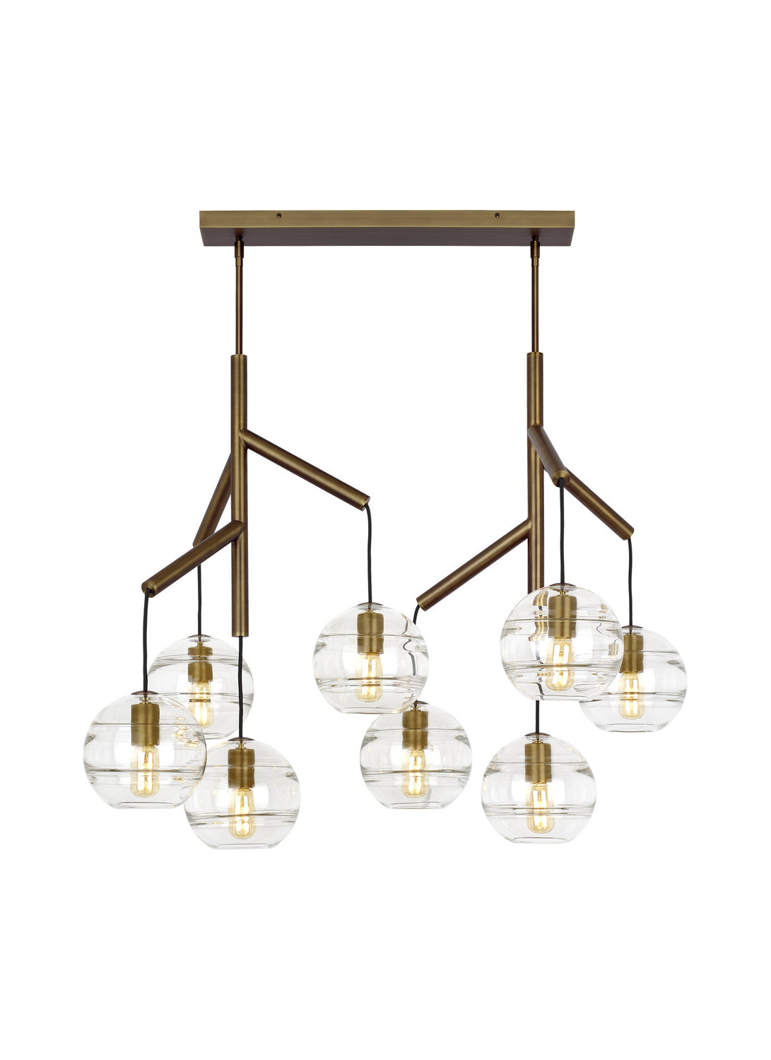 Visual Comfort Modern - 700SDNMPL2CR - Eight Light Chandelier - Sedona - Aged Brass