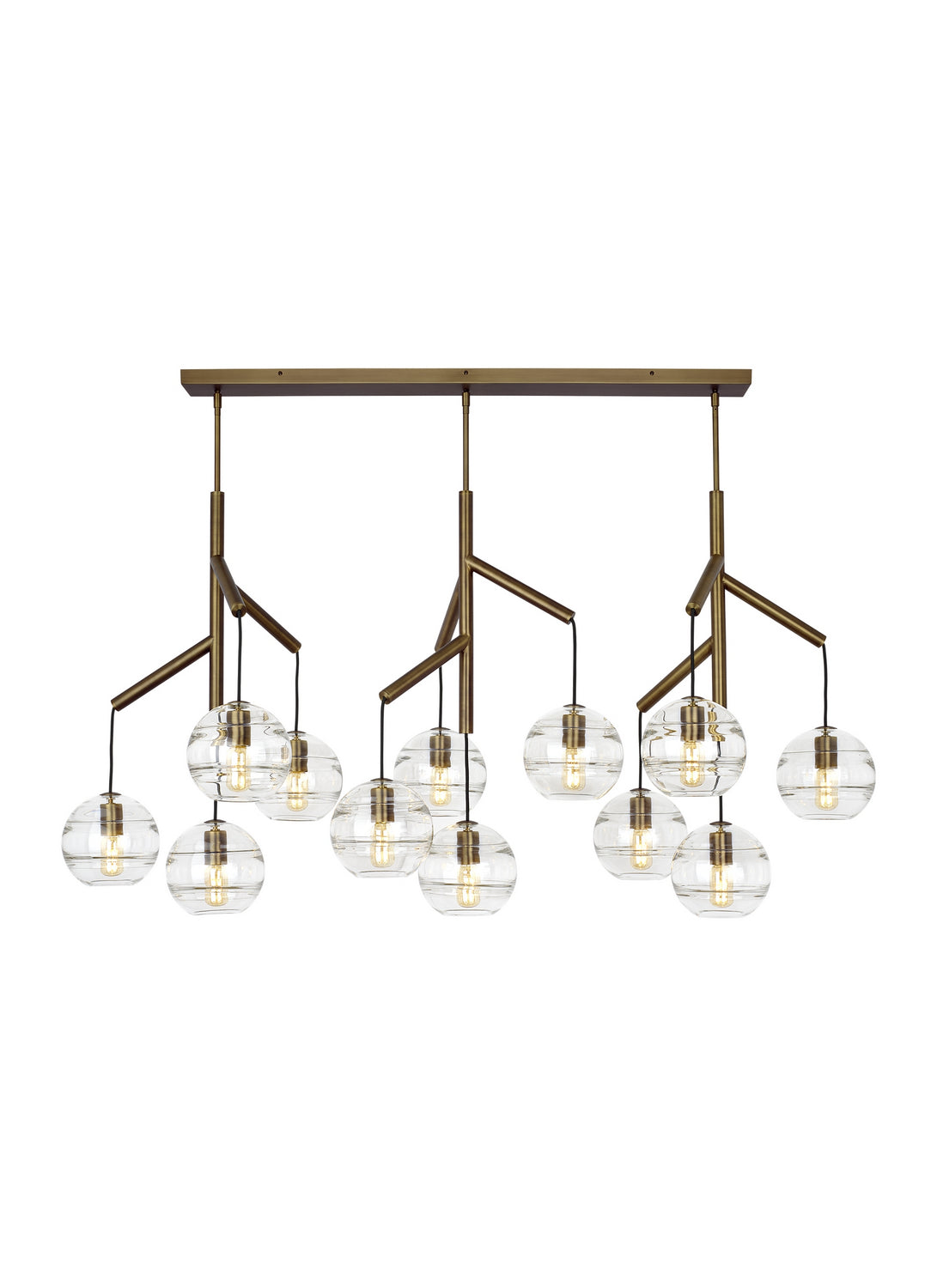 Visual Comfort Modern - 700SDNMPL3CR - 12 Light Chandelier - Sedona - Aged Brass