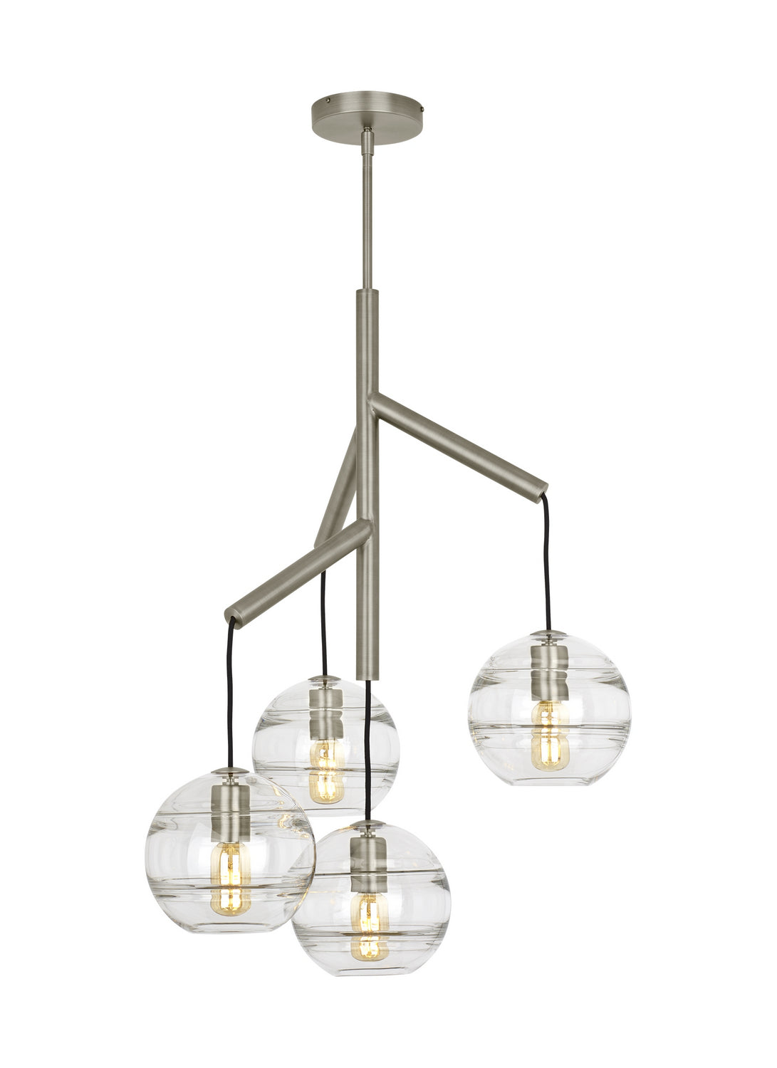 Visual Comfort Modern - 700SDNMPR1CS - Four Light Chandelier - Sedona - Satin Nickel