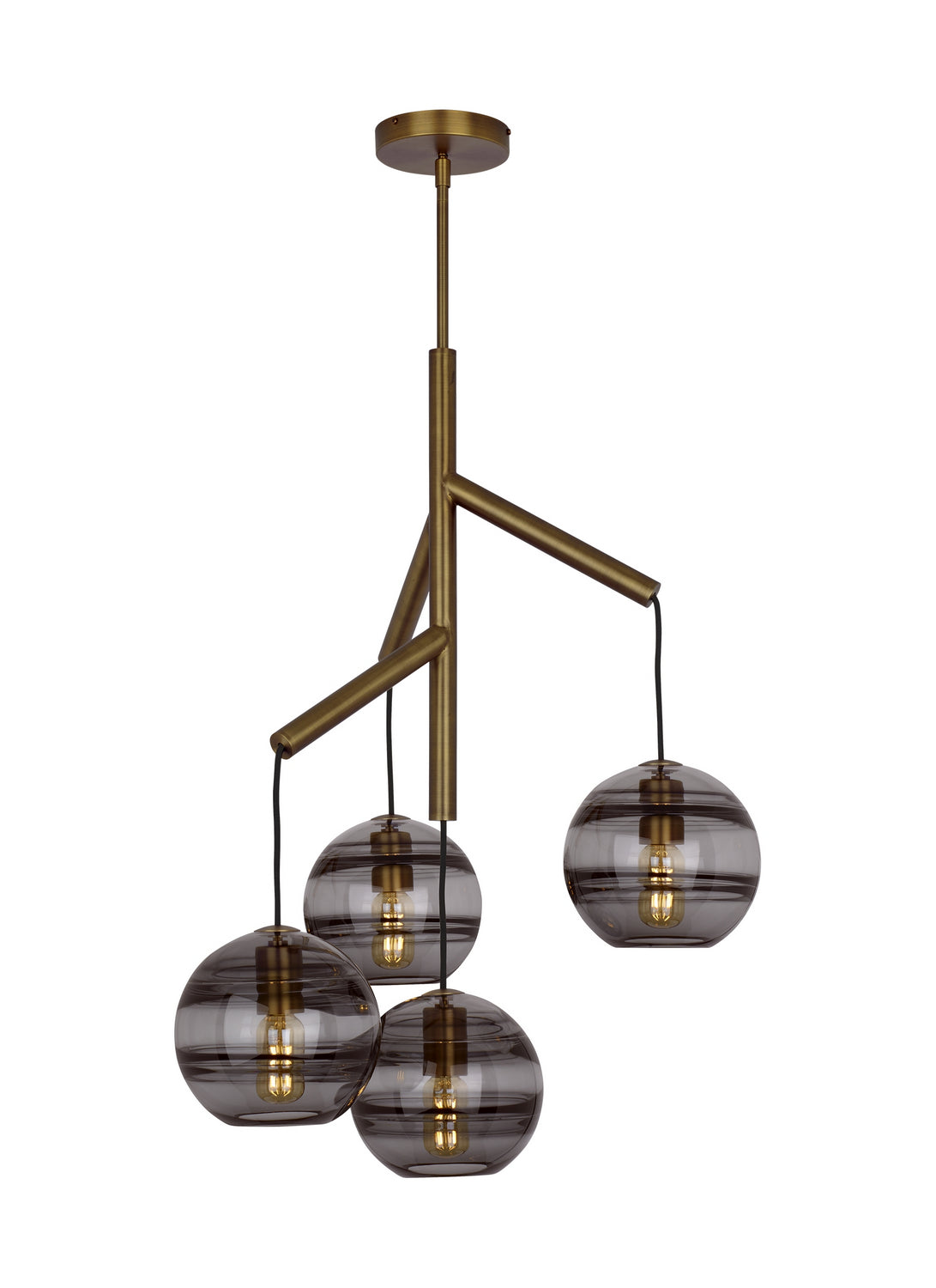 Visual Comfort Modern - 700SDNMPR1KR - Four Light Chandelier - Sedona - Aged Brass