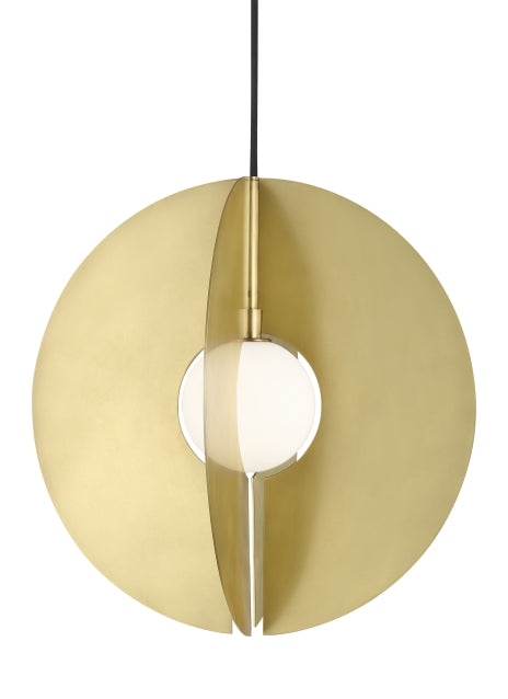 Visual Comfort Modern - 700TDOBLRR - One Light Pendant - Orbel - Aged Brass