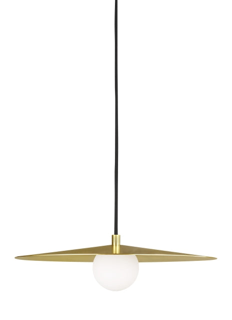 Visual Comfort Modern - 700TDPRLR - One Light Pendant - Pirlo - Aged Brass