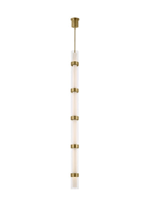 Visual Comfort Modern - 700TDWIT6R-LED930 - LED Pendant - Wit - Aged Brass