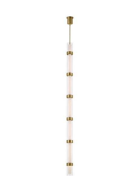 Visual Comfort Modern - 700TDWIT7R-LED930 - LED Pendant - Wit - Aged Brass