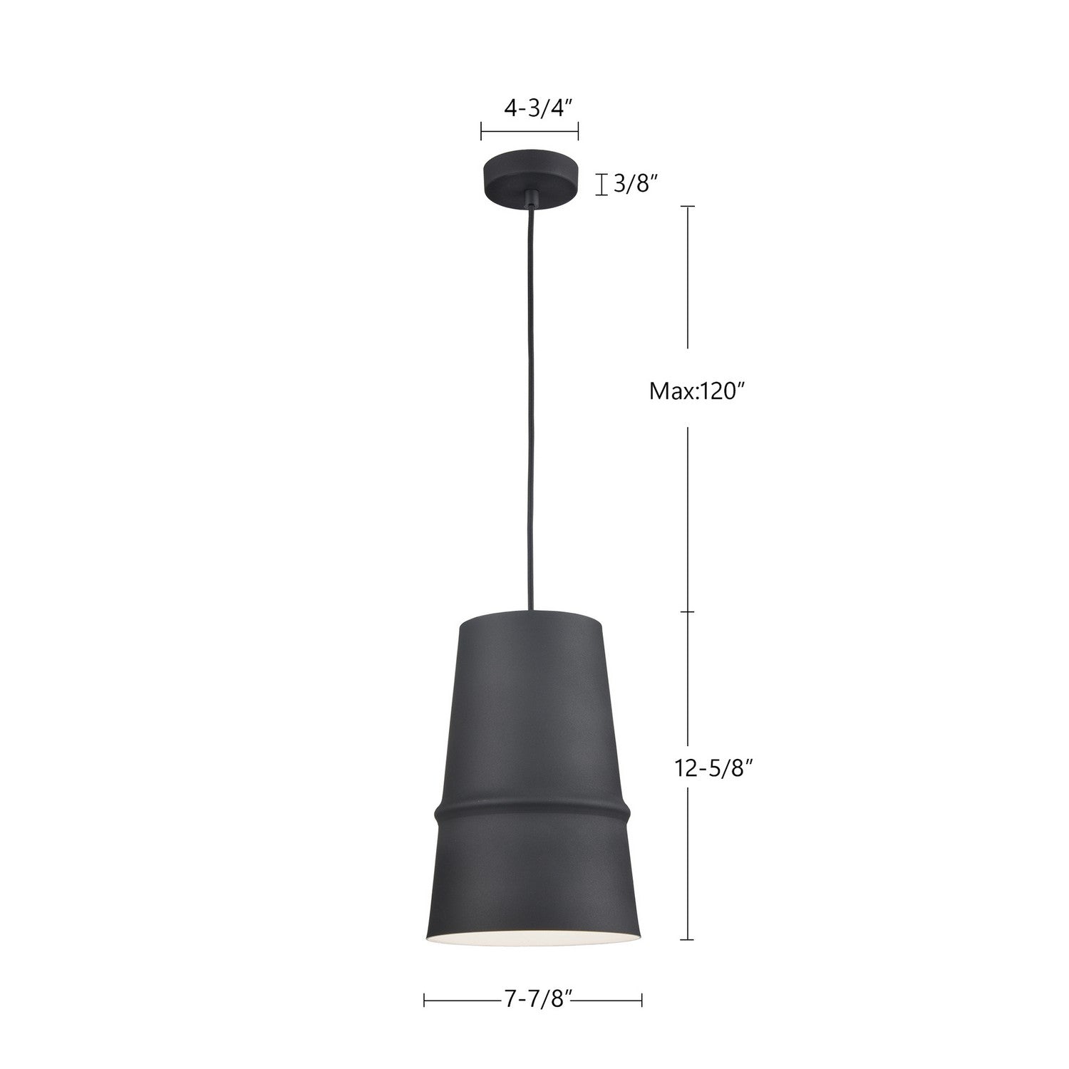 Kuzco Lighting - 492208-BK - One Light Pendant - Castor - Black