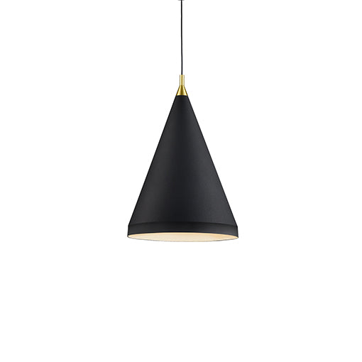 Kuzco Lighting - 492716-BK/GD - One Light Pendant - Dorothy - Black With Gold Detail