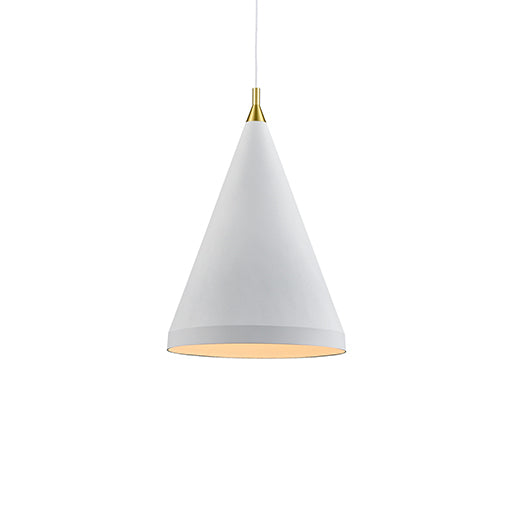 Kuzco Lighting - 492722-WH/GD - One Light Pendant - Dorothy - White With Gold Detail