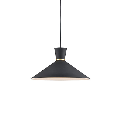 Kuzco Lighting - 493216-BK/GD - One Light Pendant - Vanderbilt - Black With Gold Detail