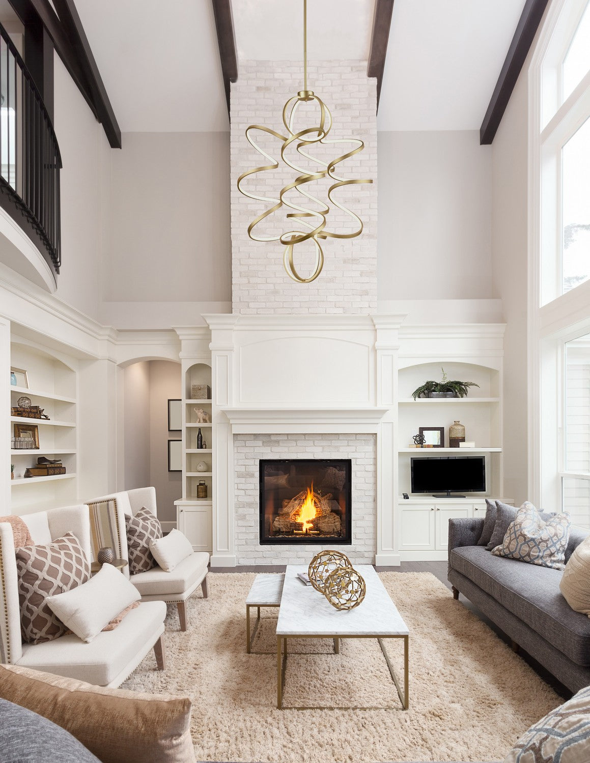 Kuzco Lighting - CH93941-AN - LED Chandelier - Synergy - Antique Brass