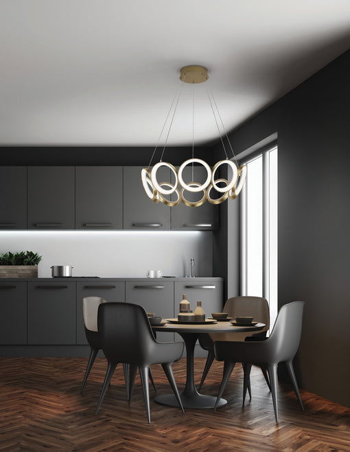 Kuzco Lighting - CH94829-AN - LED Chandelier - Oros - Antique Brass