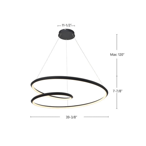 Kuzco Lighting - PD22339-BK - LED Pendant - Ampersand - Black