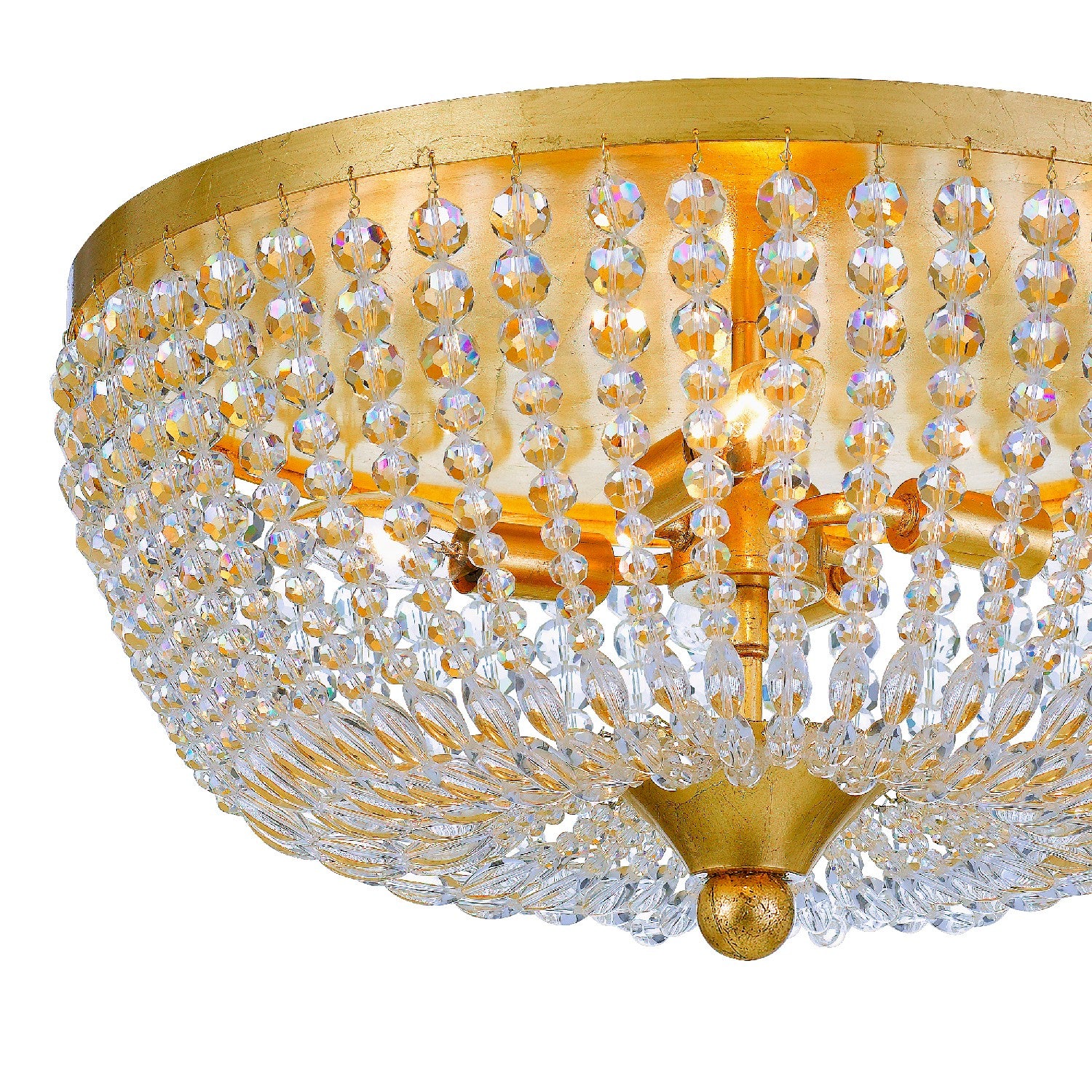 Crystorama - 605-GA - Four Light Flush Mount - Rylee - Antique Gold