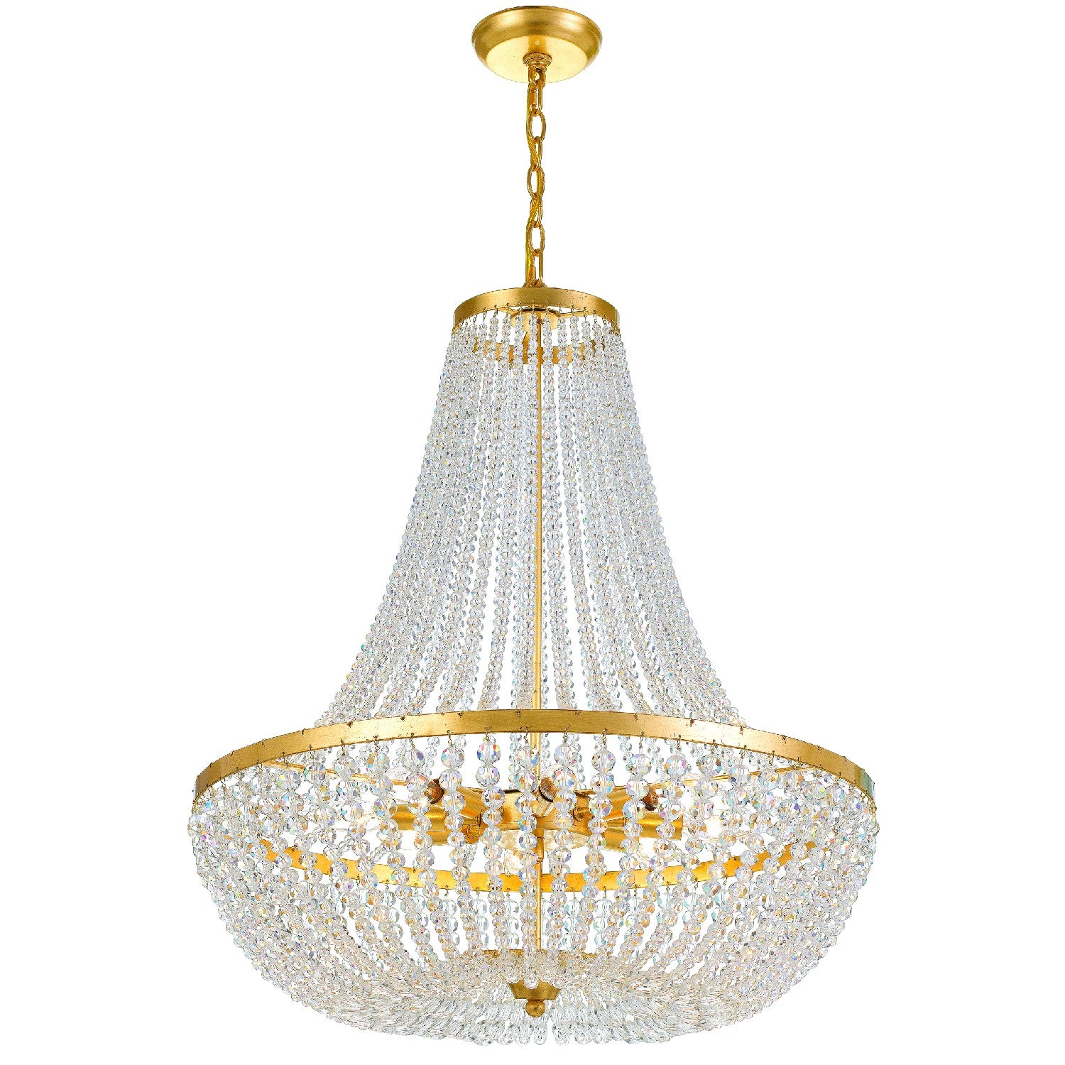 Crystorama - 609-GA - Eight Light Chandelier - Rylee - Antique Gold