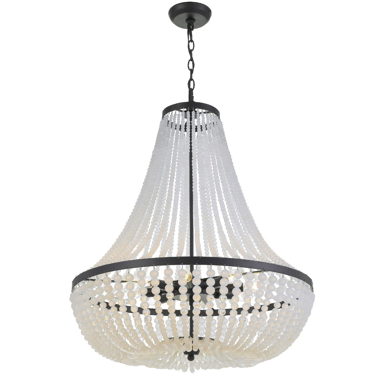 Crystorama - 609-MK - Eight Light Chandelier - Rylee - Matte Black