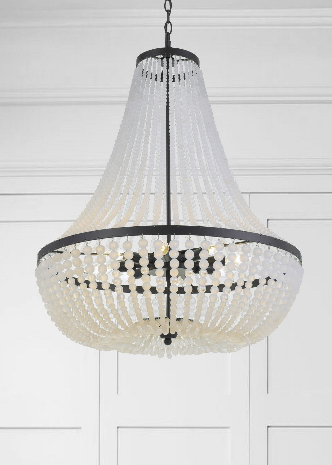 Crystorama - 609-MK - Eight Light Chandelier - Rylee - Matte Black