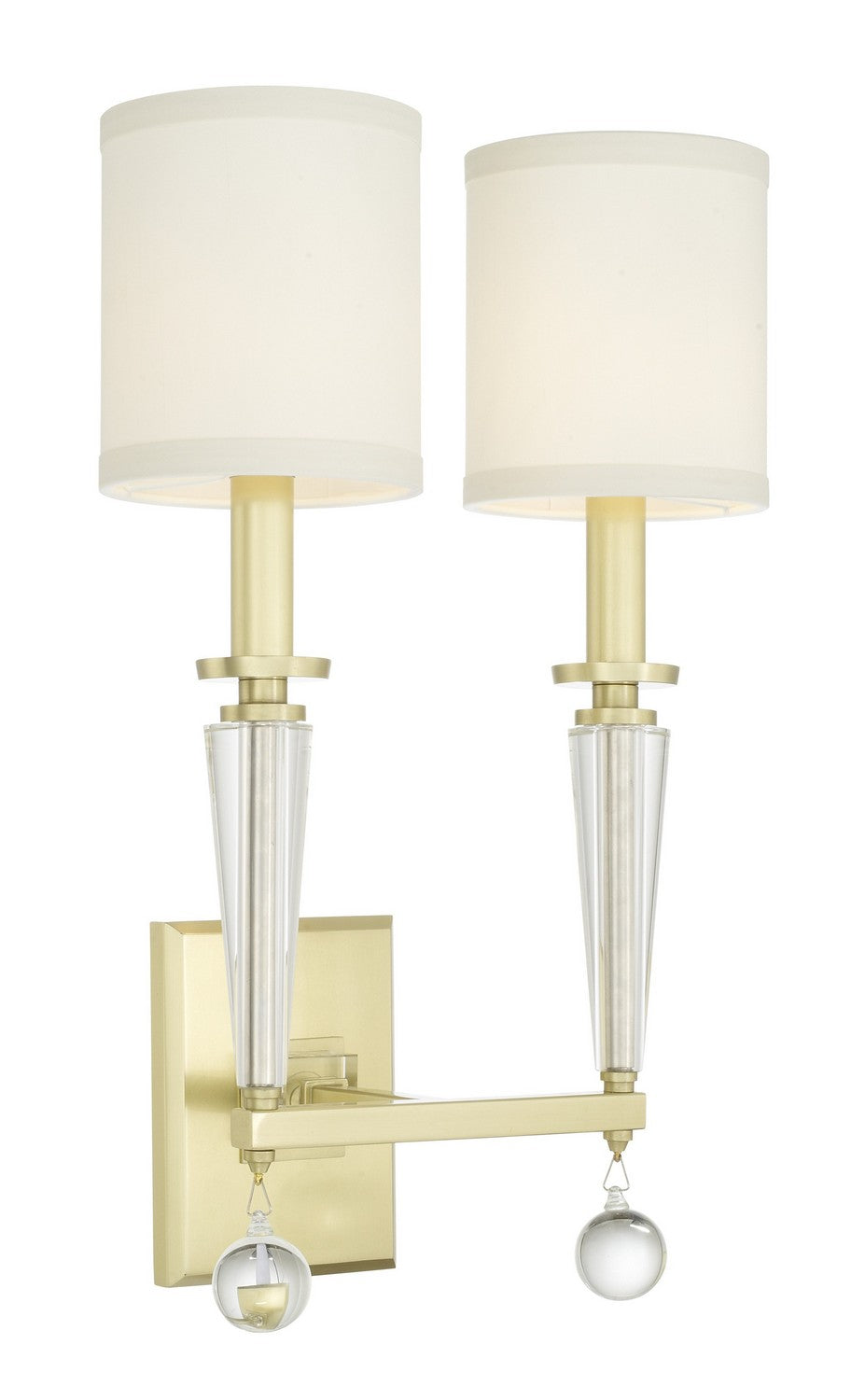 Crystorama - 8102-AG - Two Light Wall Sconce - Paxton - Aged Brass