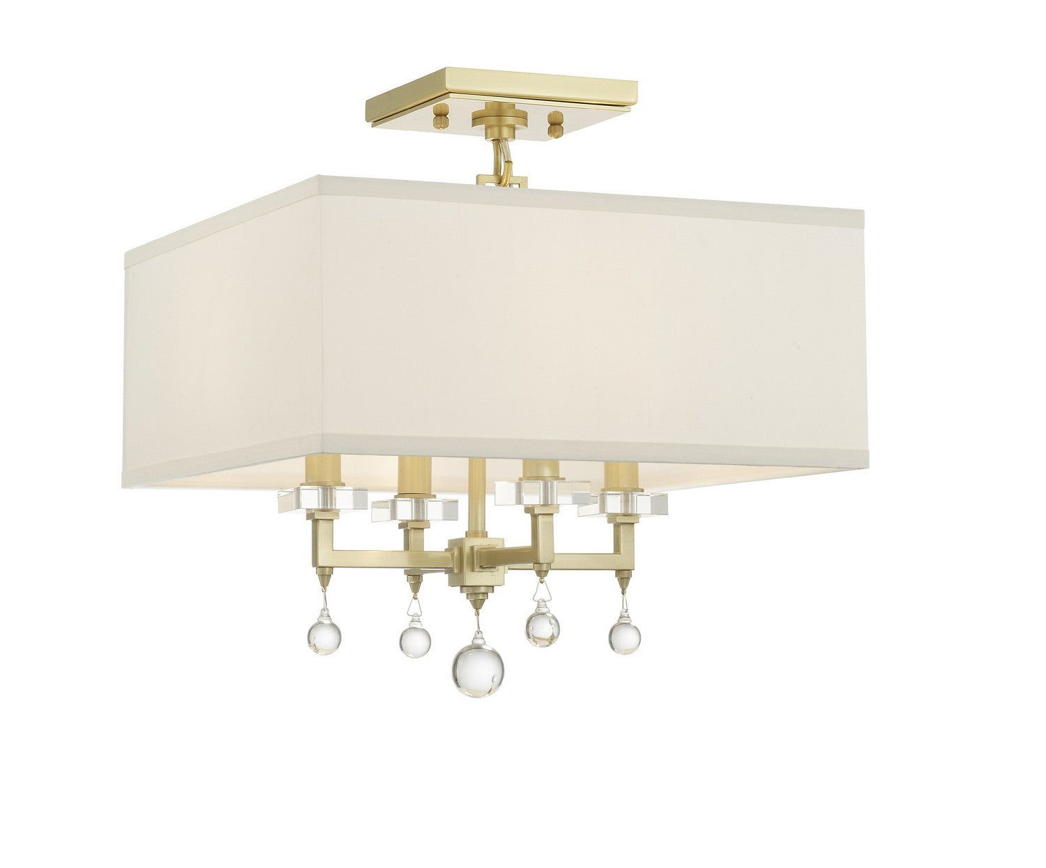 Crystorama - 8105-AG_CEILING - Four Light Semi Flush Mount - Paxton - Aged Brass