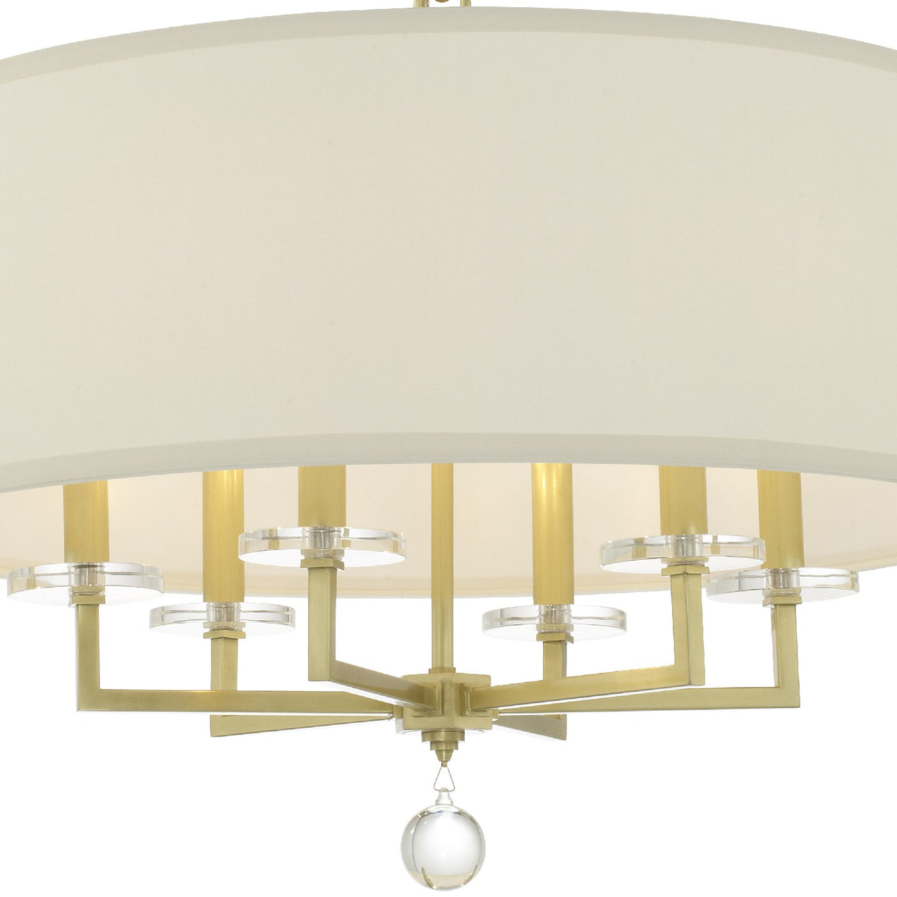 Crystorama - 8116-AG - Six Light Chandelier - Paxton - Aged Brass