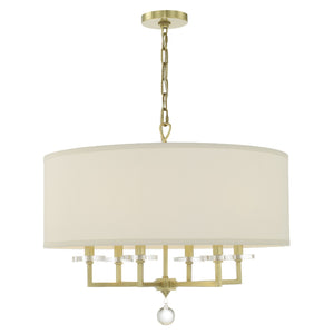 Crystorama - 8116-AG - Six Light Chandelier - Paxton - Aged Brass