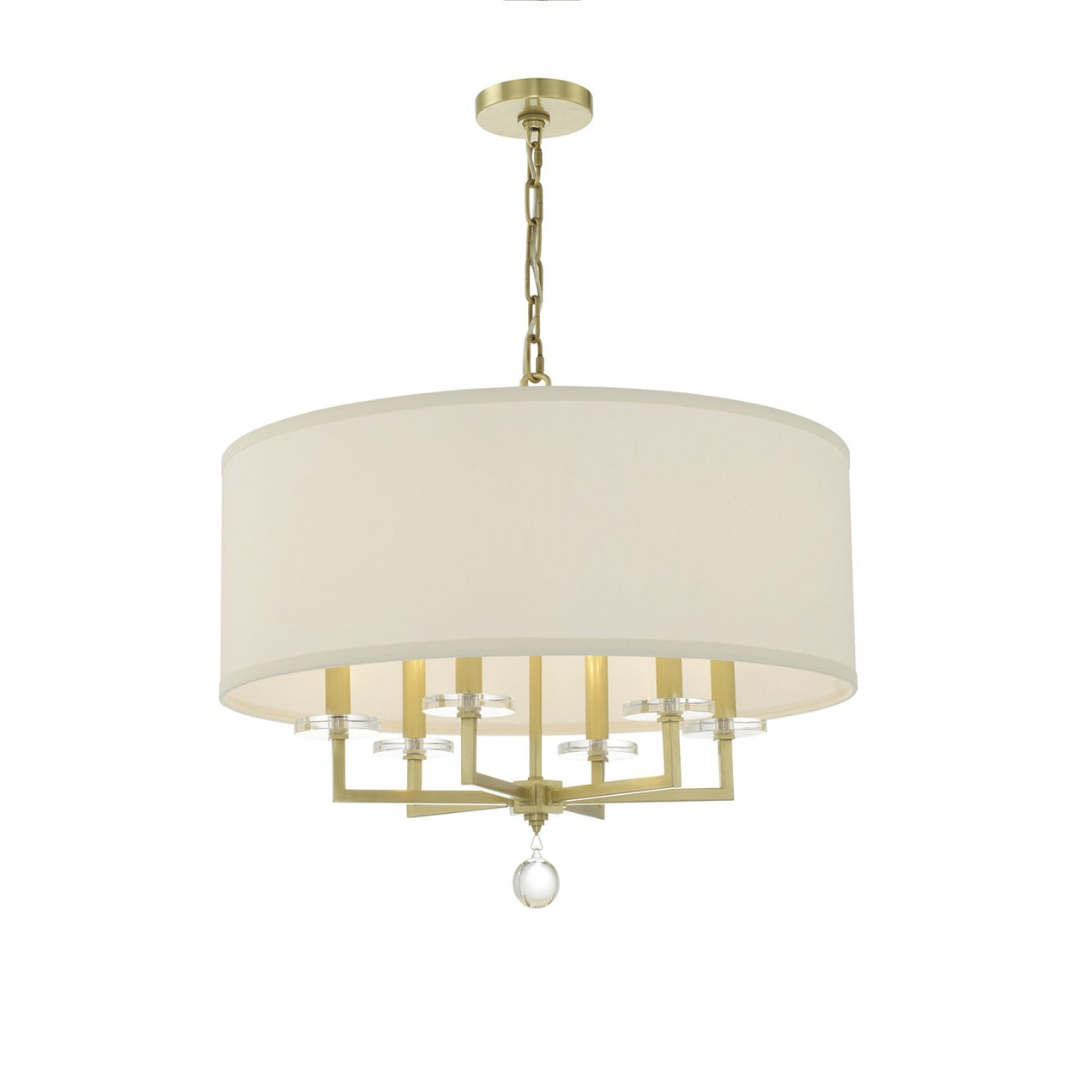 Crystorama - 8116-AG - Six Light Chandelier - Paxton - Aged Brass