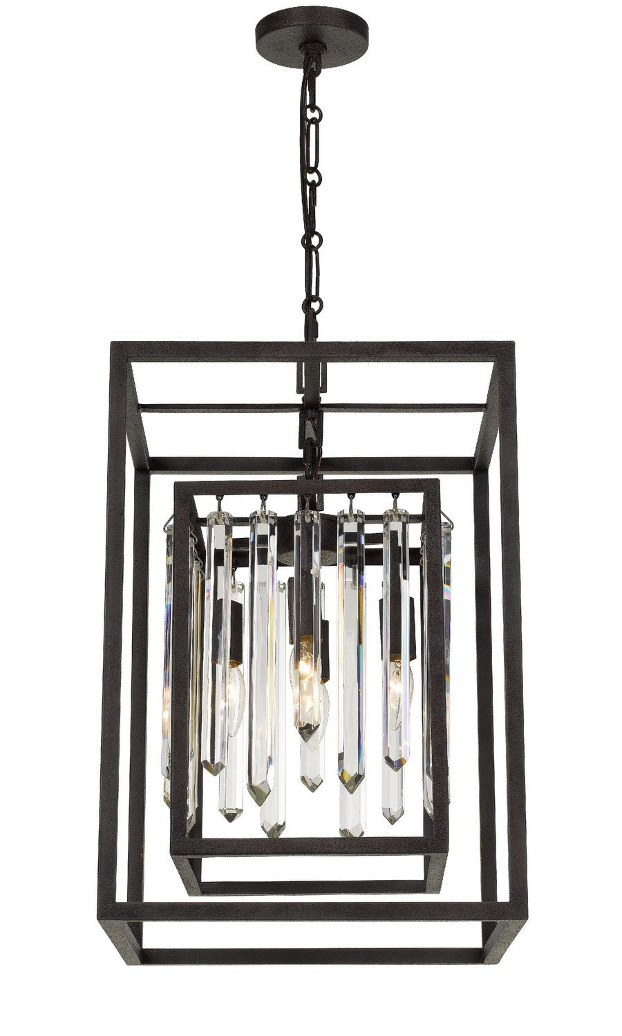 Crystorama - 8404-FB - Four Light Chandelier - Hollis - Forged Bronze