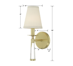 Crystorama - 8861-AG - One Light Wall Sconce - Baxter - Aged Brass