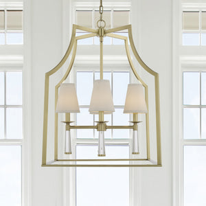 Crystorama - 8864-AG - Four Light Chandelier - Baxter - Aged Brass