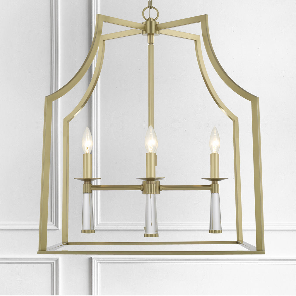 Crystorama - 8864-AG - Four Light Chandelier - Baxter - Aged Brass