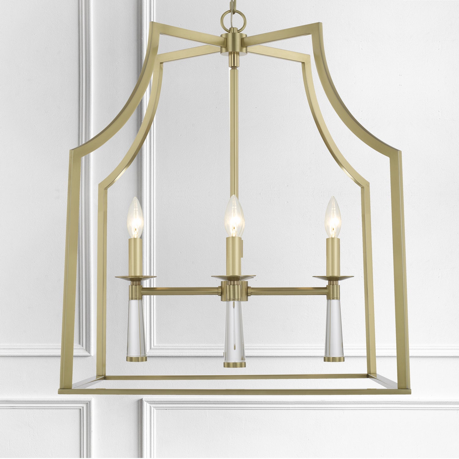 Crystorama - 8864-AG - Four Light Chandelier - Baxter - Aged Brass