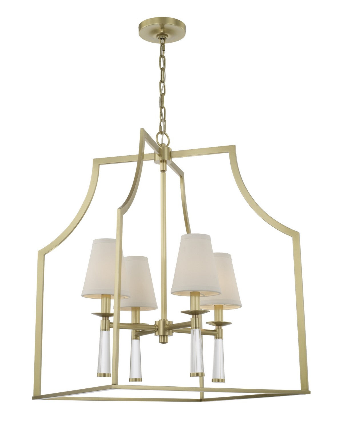 Crystorama - 8864-AG - Four Light Chandelier - Baxter - Aged Brass