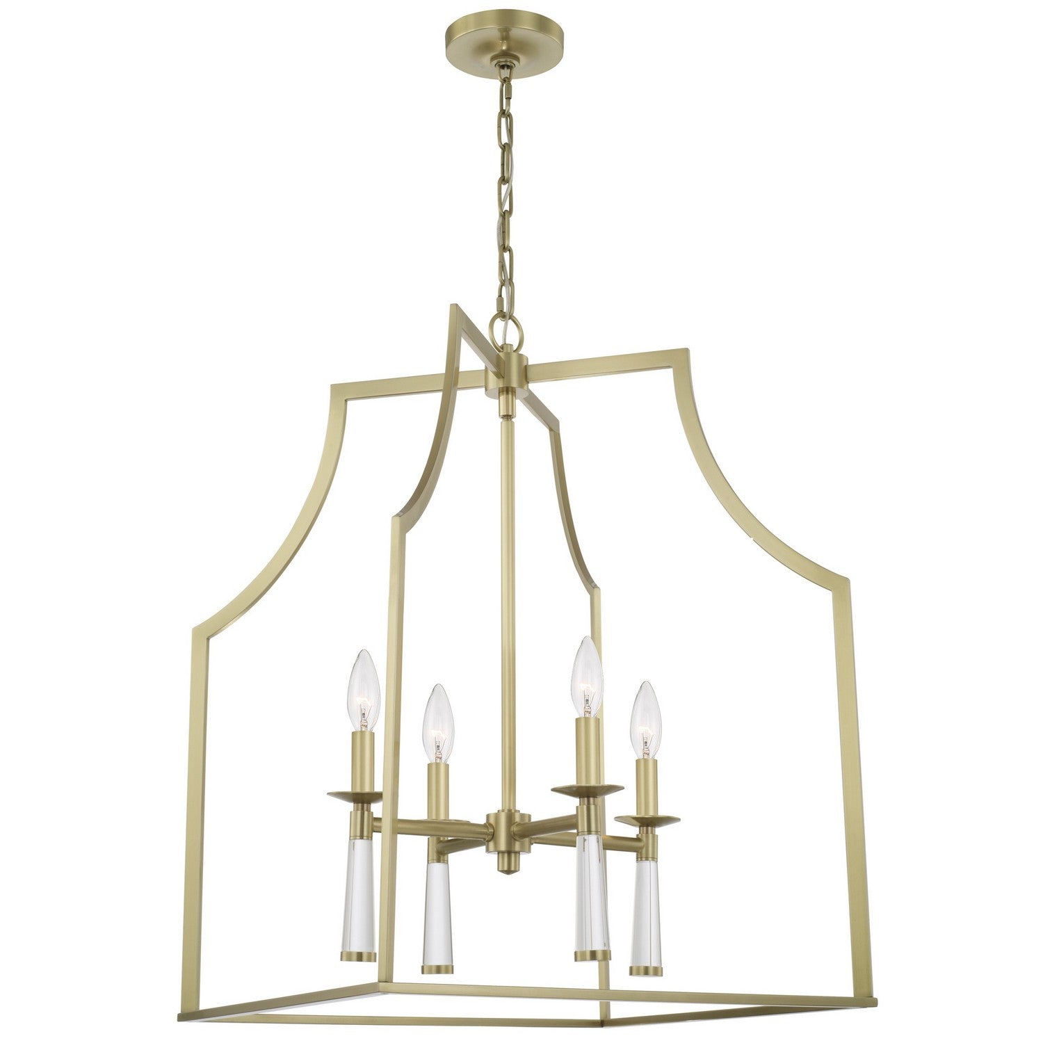 Crystorama - 8864-AG - Four Light Chandelier - Baxter - Aged Brass