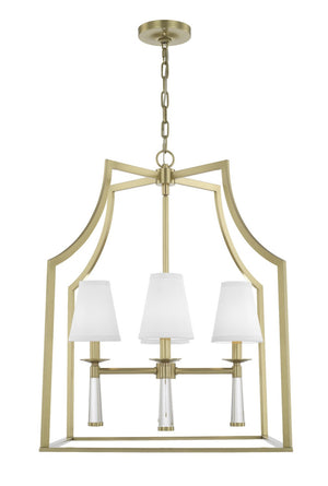 Crystorama - 8864-AG - Four Light Chandelier - Baxter - Aged Brass