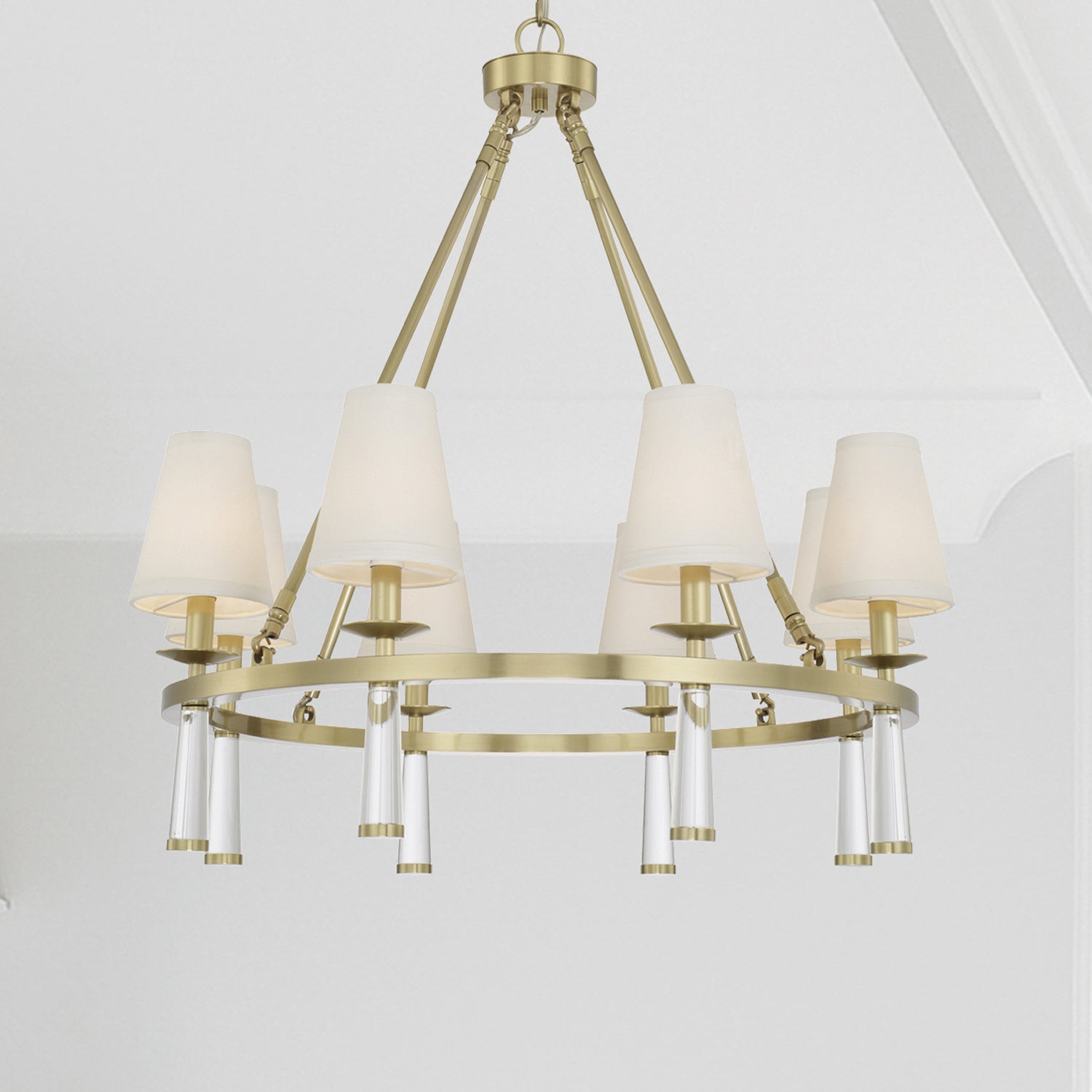 Crystorama - 8867-AG - Eight Light Chandelier - Baxter - Aged Brass