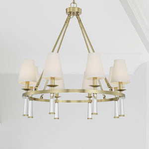 Crystorama - 8867-AG - Eight Light Chandelier - Baxter - Aged Brass