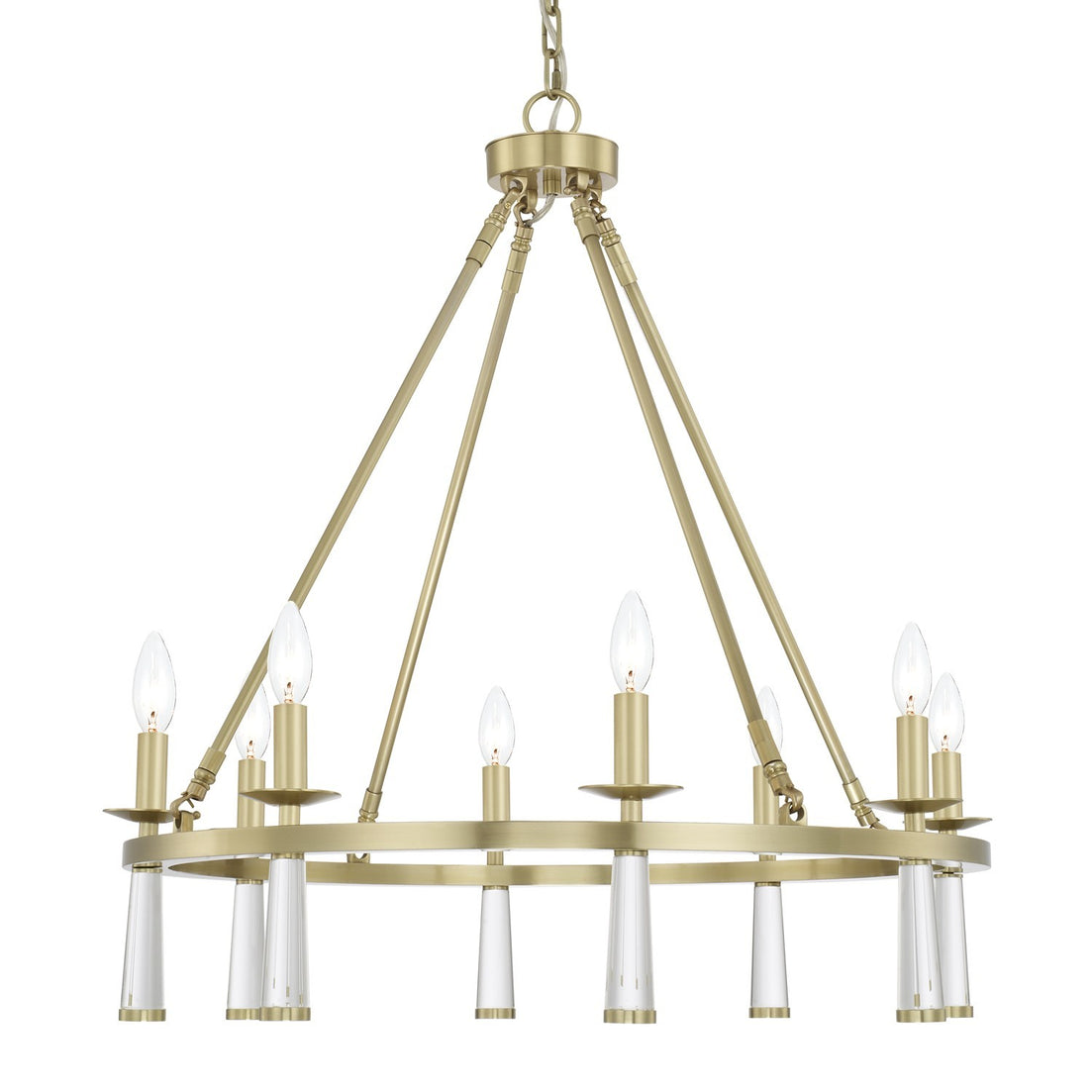 Crystorama - 8867-AG - Eight Light Chandelier - Baxter - Aged Brass