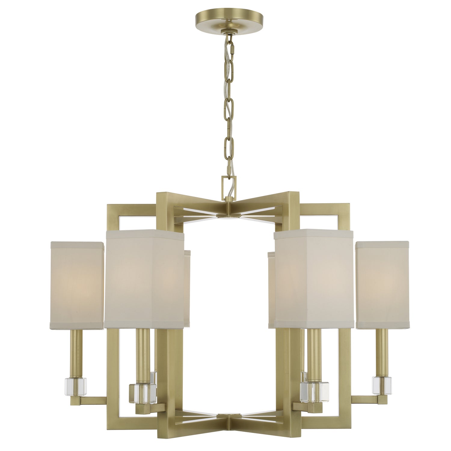 Crystorama - 8886-AG - Six Light Chandelier - Dixon - Aged Brass