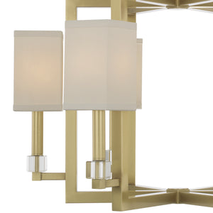 Crystorama - 8886-AG - Six Light Chandelier - Dixon - Aged Brass