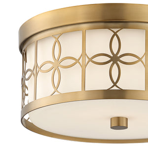 Crystorama - ANN-2105-VG - Two Light Flush Mount - Anniversary - Vibrant Gold