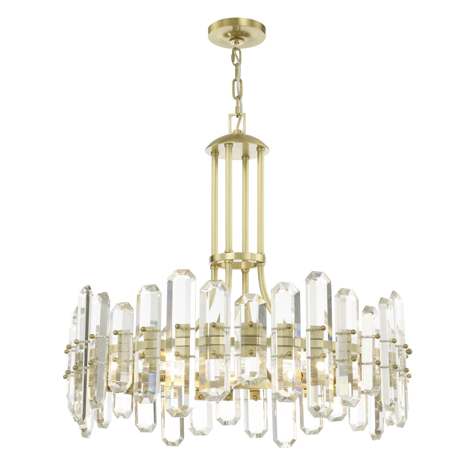 Crystorama - BOL-8888-AG - Eight Light Chandelier - Bolton - Aged Brass