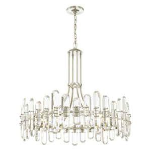 Crystorama - BOL-8889-PN - 12 Light Chandelier - Bolton - Polished Nickel