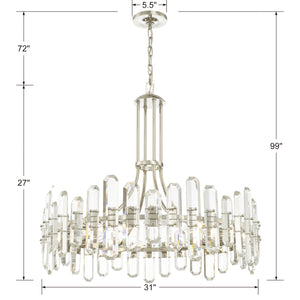 Crystorama - BOL-8889-PN - 12 Light Chandelier - Bolton - Polished Nickel